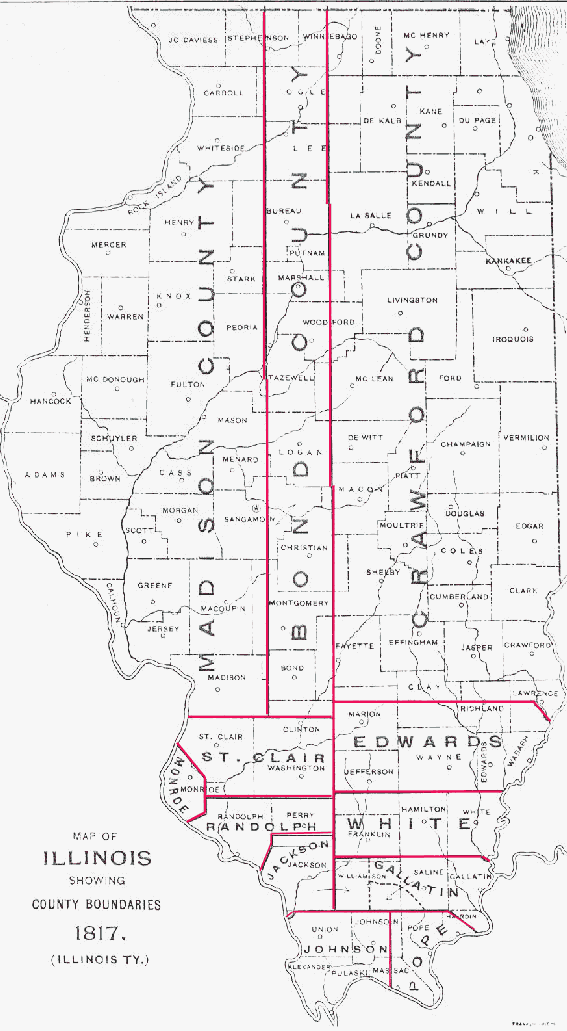 1817 map of Illinois