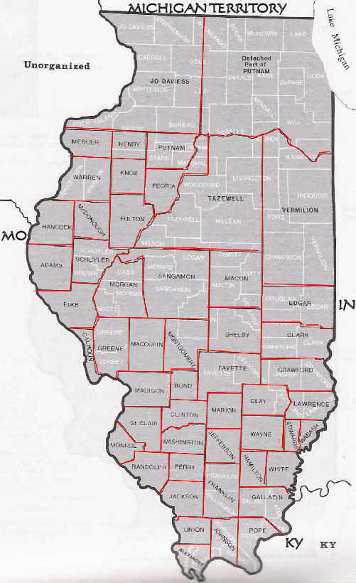 1830 map of Illinois