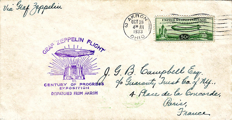 File:Century of Progress Graf Zeppelin Flight Cover.jpg