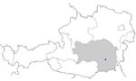 Map of Austria, position of Graz highlighted